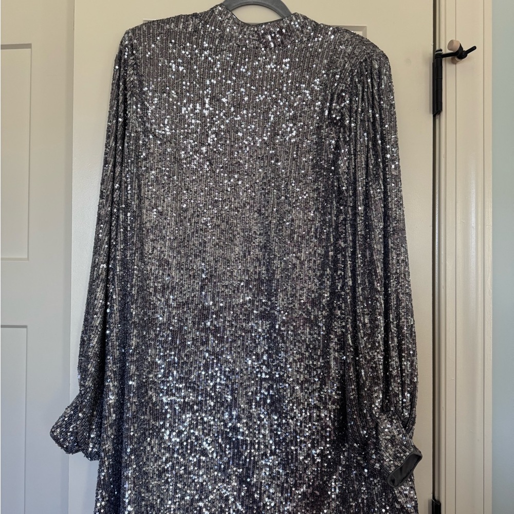 Dress Forum Shimmering Gray Sequin Dress